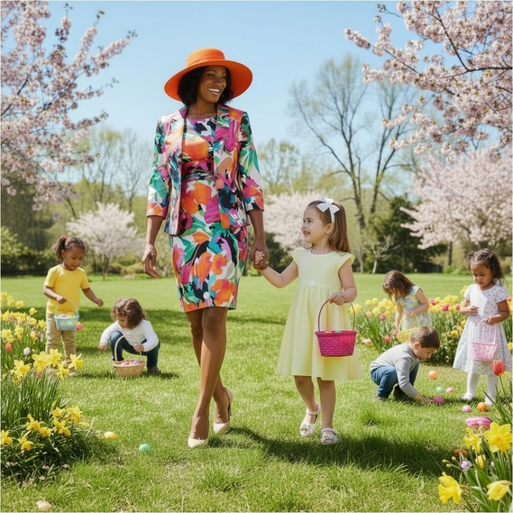 Kasper Vibrant Multicolor Suit Dress
